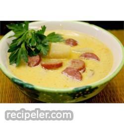 Sausage 'n Stout Cheese Soup