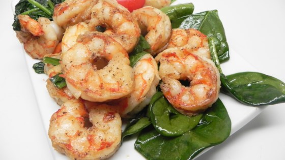 Sauteed Shrimp With Spinach