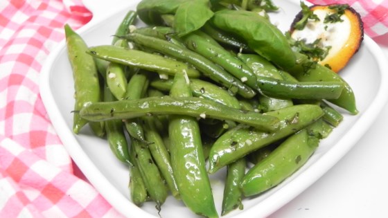 sauteed sugar snap peas and green beans