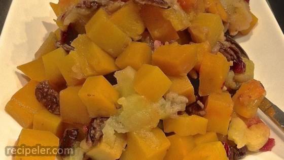 Savory Slow Cooker Squash and Apple Dish