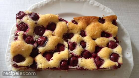 Sheet Cake with Sour Cherries