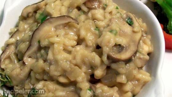 Shiitake And Baby Bella Mushroom Risotto