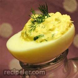 Shrimp and Dill Deviled Eggs