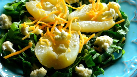 simple cauliflower and pear salad