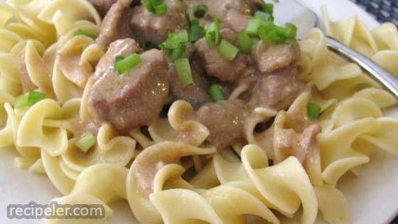 Slow Cooker Beef Stroganoff