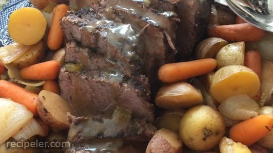 Slow Cooker Eye of Round Roast With Vegetables