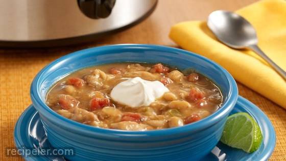 Slow Cooker White Chicken Chili from RO*TEL