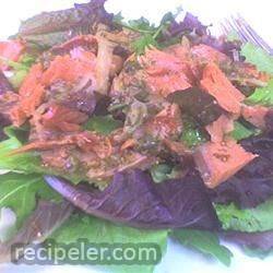 Smoked Salmon & Watercress Salad With Red Onion-Caper Vinaigrette