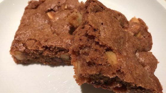 soft apple brownies with chocolate chips