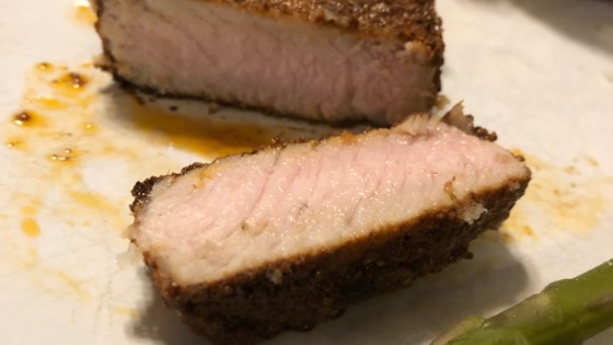 Sorta Blackened Chile-rubbed Pork