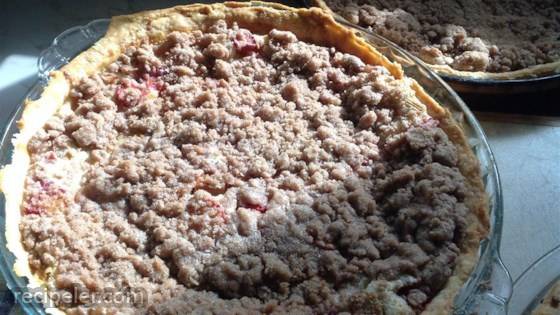 Sour Cream Rhubarb Pie