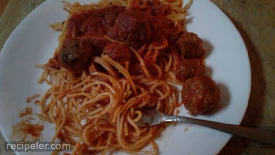 Spaghetti and Chipotle Meatballs