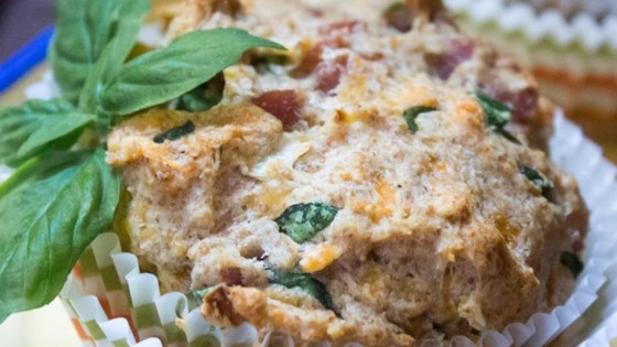 Spam&#174;, Cheese, And Spinach Muffins