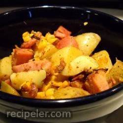 Spiced Potatoes and Spiral Ham