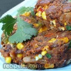 Spicy Black Bean and Corn Burgers