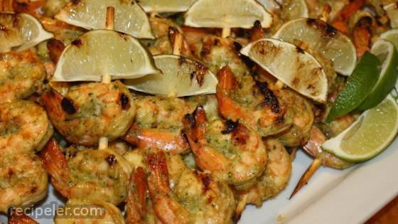 Spicy Coconut And Lime Grilled Shrimp