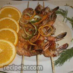 spicy shrimp skewers