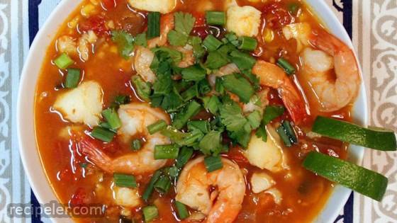 Spicy Tomato, Seafood, and Chorizo Stew