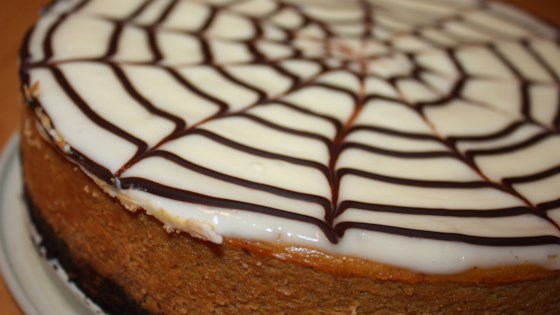 spiderweb pumpkin cheesecake