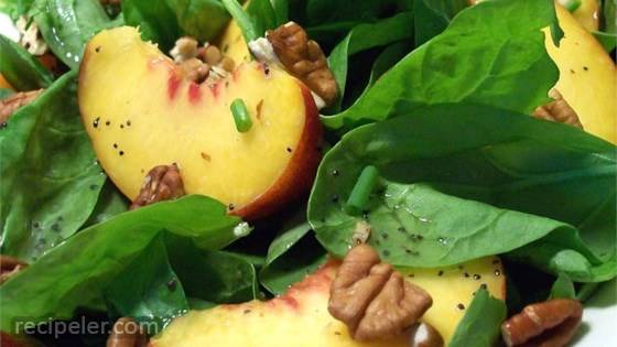 Spinach Salad With Peaches And Pecans