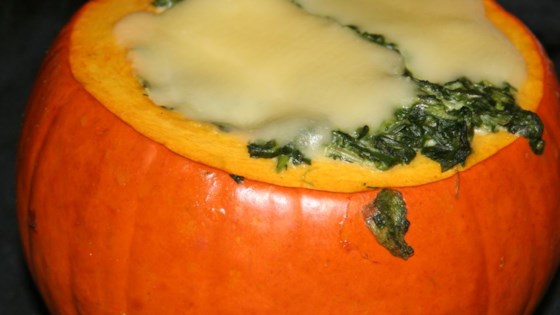 spinach-stuffed pumpkins