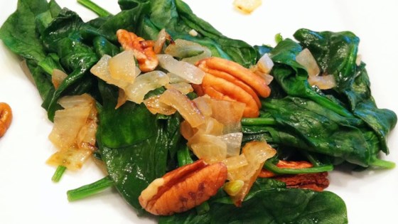 Spinach With Pecans