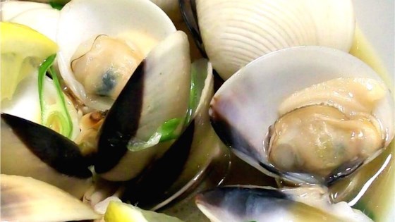 steamed clams in butter and sake