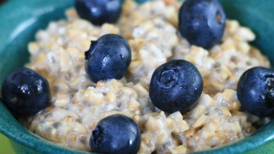 Steel Cut Oats With Blueberries And Lemon Zest