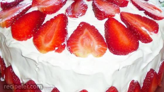 Strawberries and Cream Cake