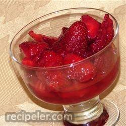 strawberries and wine