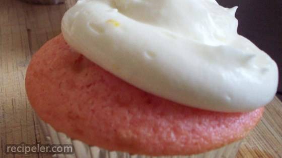 Strawberry Cupcakes with Lemon Zest Cream Cheese cing