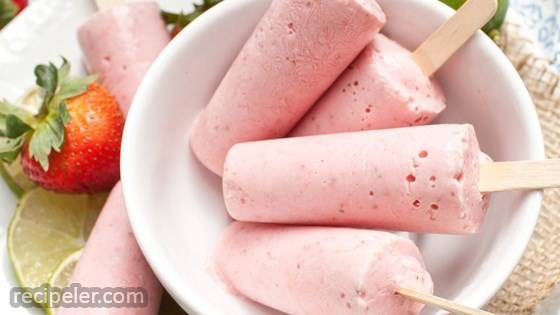 Strawberry Lime Smoothie Pops