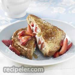 Strawberry Ricotta Stuffed Whole Grain French Toast