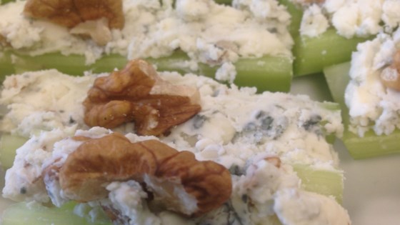 Stuffed Celery Appetizer With Gorgonzola And Walnuts