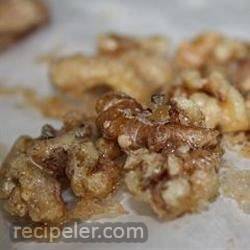 sugar glazed walnuts