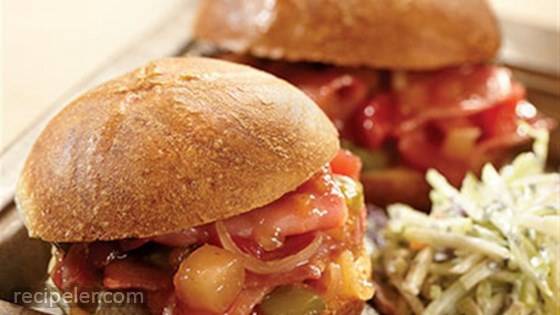 Sweet and Sour Hot Ham Sandwiches