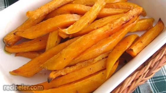 Sweet And Spicy Sweet Potato Baked Fries!