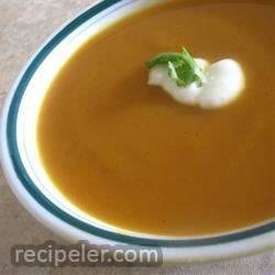 Sweet Potato and Carrot Soup with Cardamom
