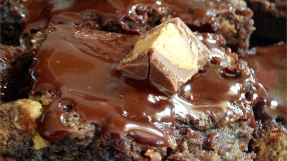 swirled peanut butter cup brownies