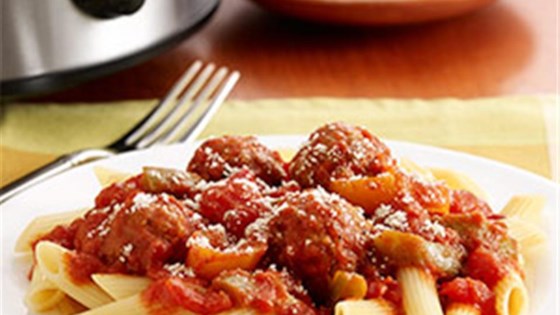 talian meatballs and peppers by pam®