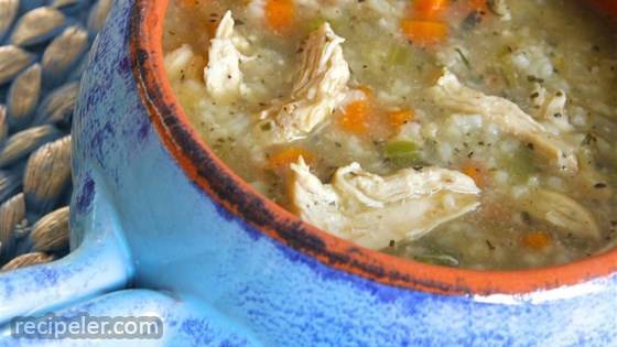 Tarragon Chicken and Rice Soup