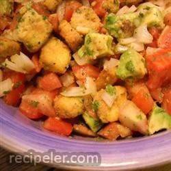 Tomato-Cornbread Salad with Avocado and Cilantro