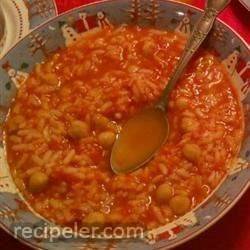 Tomato Garbanzo Soup with Rice