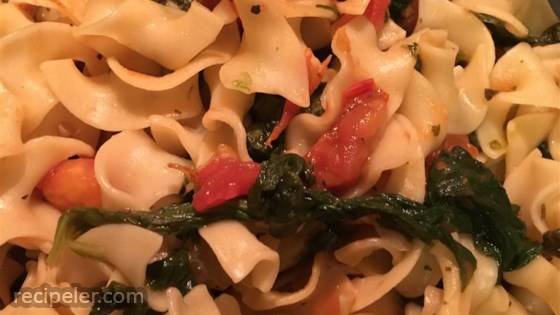 Tomato, Spinach, and Cheese Pasta