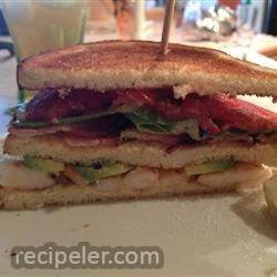 Triple Decker Grilled Shrimp BLT with Avocado and Chipotle Mayo