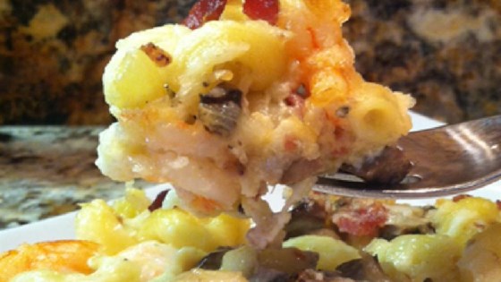 Truffle Macaroni And Cheese With Shrimp