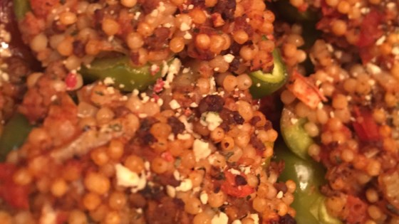Turkey And Couscous-stuffed Peppers With Feta