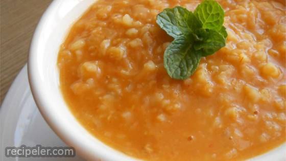 Turkish Red Lentil 'bride' Soup