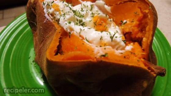 Twice Baked Sweet Potatoes With Ricotta Cheese