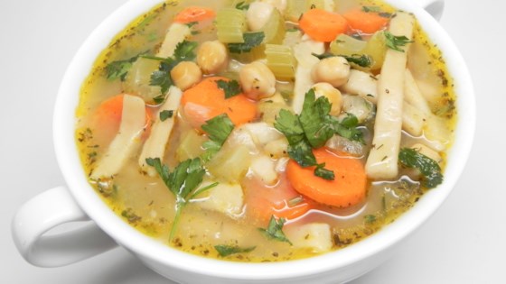 Vegan Chickpea Noodle Soup